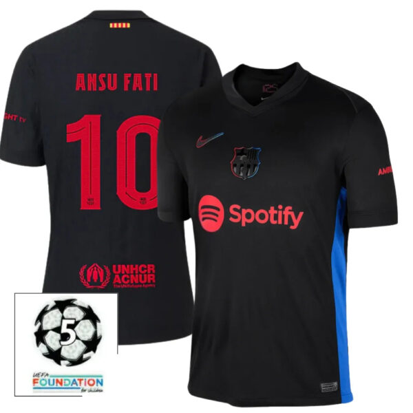 #10 ANSU FATI Camiseta Hombre Segunda Equipación 24/25 FC Barcelona - Image 2