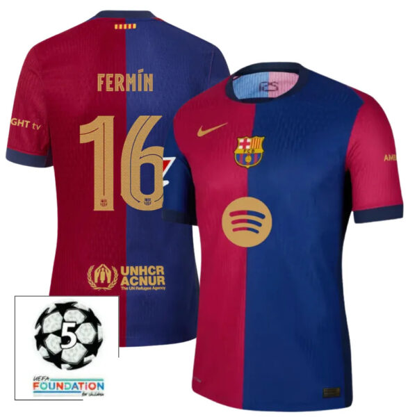 #16 FERMÍN Camiseta Hombre Primera Equipación 24/25 FC Barcelona - Image 2