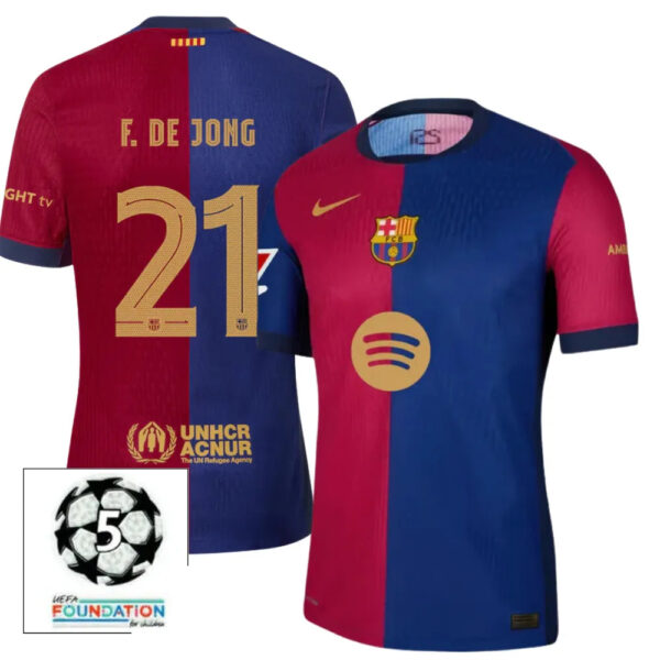 #21 F. DE JONG Camiseta Hombre Primera Equipación 24/25 FC Barcelona - Image 2