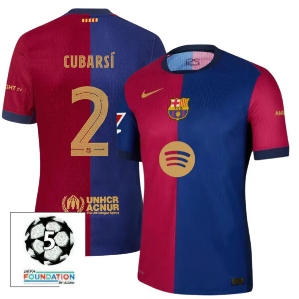 #2 CUBARÍ Camiseta Hombre Primera Equipación 24/25 FC Barcelona - Image 2